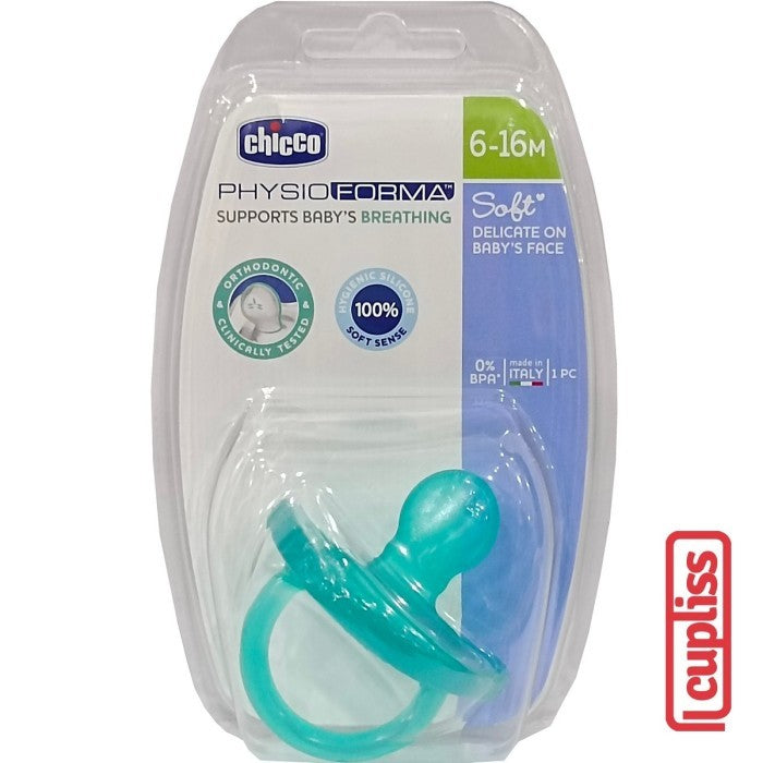 CHICCO Physio Soft Soother Silicone 6-16m Dot Botol Susu Bayi