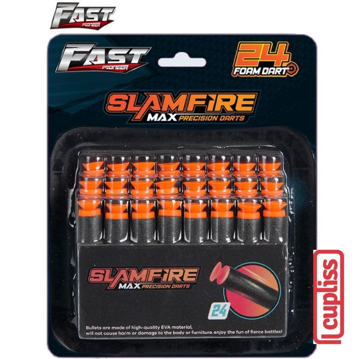 FAST Pioneer Slamfire Max Precision 24 Darts BT348 Peluru Mainan