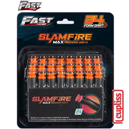 FAST Pioneer Slamfire Max Precision 24 Darts BT348 Peluru Mainan