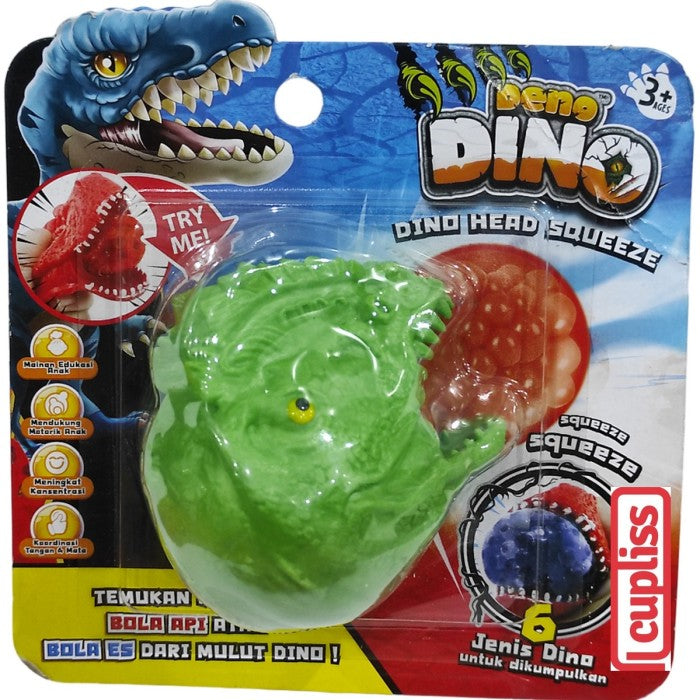 Deno Dino Head Squeeze VR419 Mainan Pencetan Anak