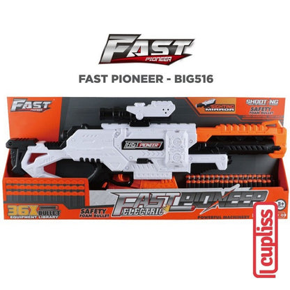 FAST Pioneer Electric Mega Blaster 36 Darts Pistol Mainan