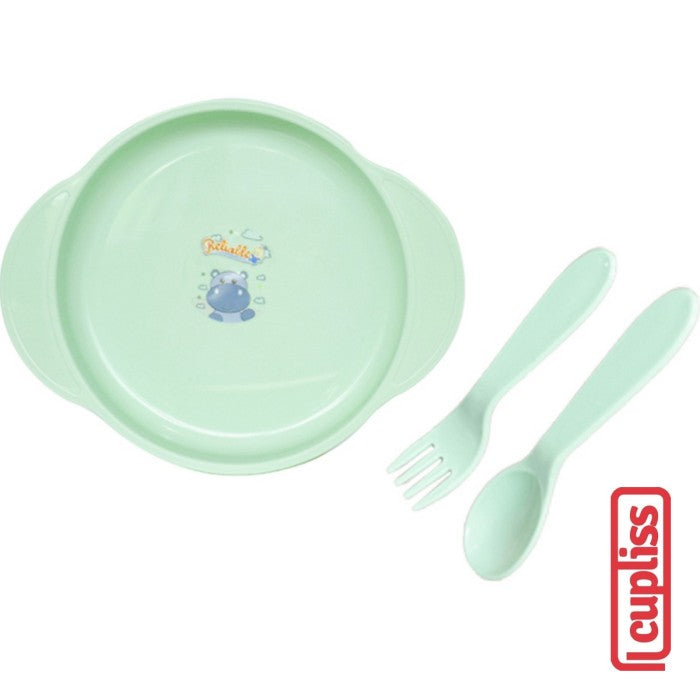 Reliable Feeding Set Piring Sendok Garpu Bayi Kemasan Plastik 5502