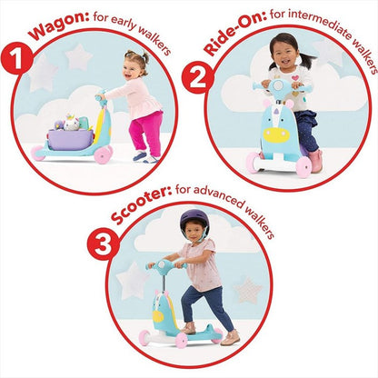 Skip Hop Zoo Ride On 3in1 822810 Unicorn SkipHop Scooter Anak