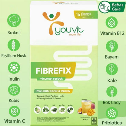 YOUVIT Powder Drink Fibrefix 7 Days Minuman Serbuk Fiber Konstipasi