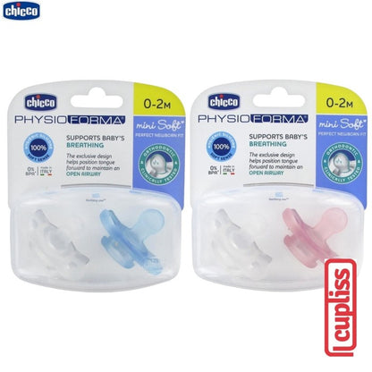 CHICCO Physio Soft Soother Silicone 0-2m Dot Botol Susu Bayi Newborn