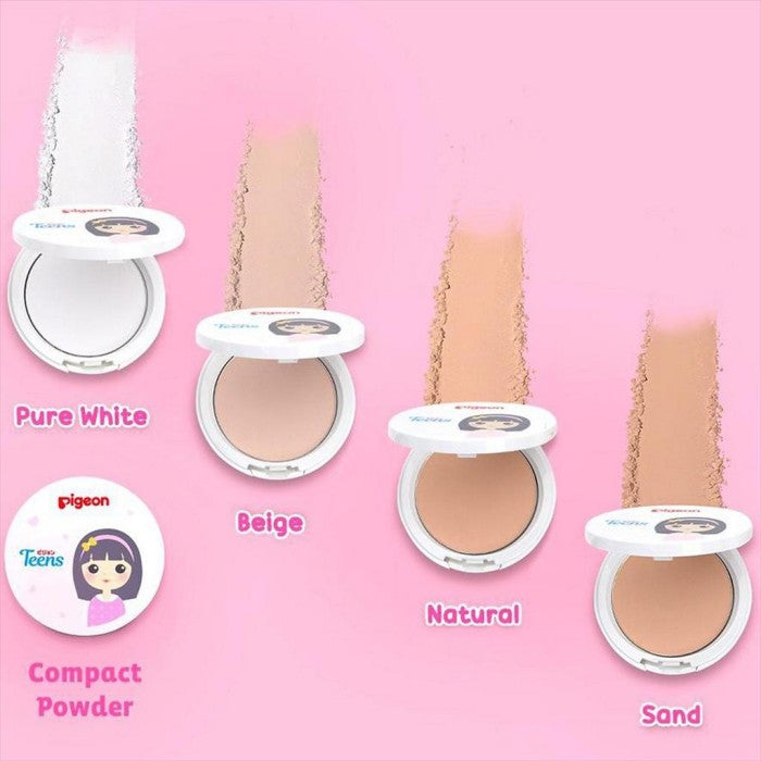 PIGEON Teens Refill Compact Powder Natural Look 14gr Bedak Remaja
