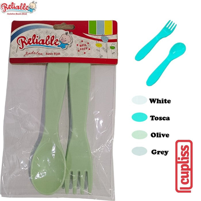 Reliable Feeding Set Sendok Garpu Bayi Kemasan Plastik 5504