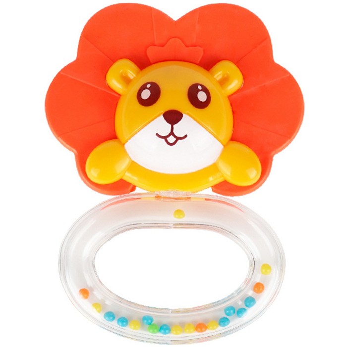 IQAngel Rattle Teether Toy Lion Orange Mainan gigitan Bayi