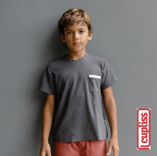 Kyds Basic Polo Shirt Dark Grey Kaos Polo Anak
