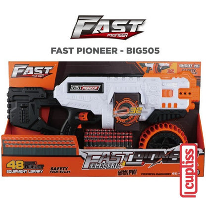 FAST Pioneer Electric Machine Gun 48 Darts MK46 Pistol Mainan