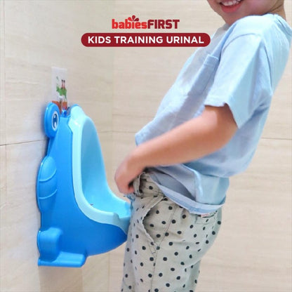 BabiesFIRST Kids Training Urinal 2in1 Blue Mini Toilet Anak Pispot