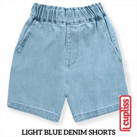 Light Blue Little Palmerhaus Shorts Denim Celana Anak