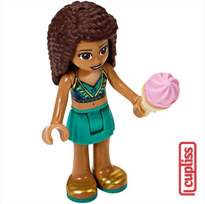 PART OUT LEGO FRND312 Andrea Dark Turquoise Minifigure
