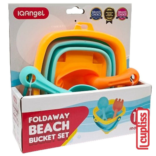 IQANGEL Foldaway Beach Bucket Set IQ0261 Mainan Ember Cetakan Pasir Anak IQ Angel
