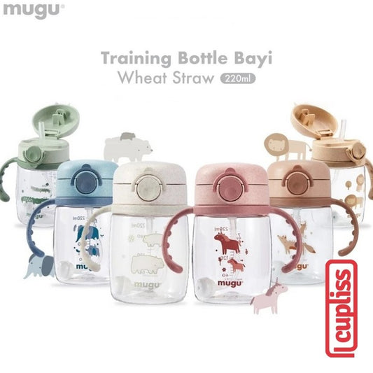 Mugu Wheat Straw Tritan Training Bottle 220ml Botol Minum Bayi