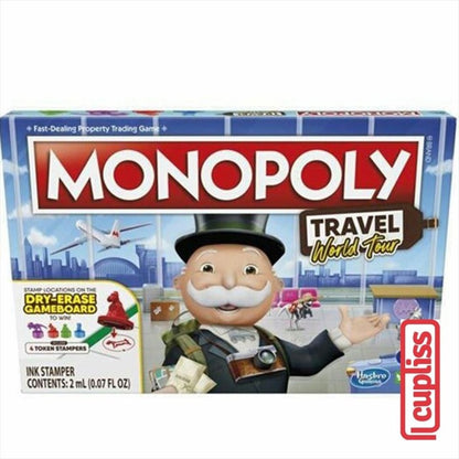 Hasbro Board Game F4007 Monopoly Travel World Permainan papan