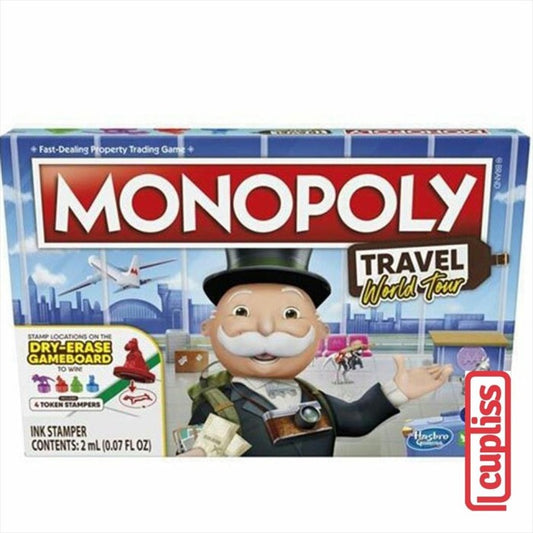Hasbro Board Game F4007 Monopoly Travel World Permainan papan