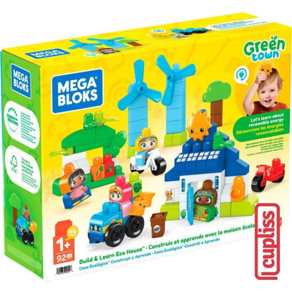 Fisher Price HCG36 Mega Bloks Green Town Build n Learn Eco House