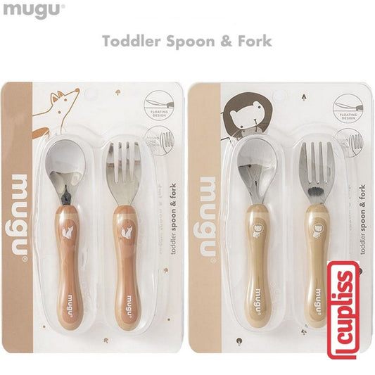 Mugu Toddler Spoon Fork Sendok Garpu Makan Bayi