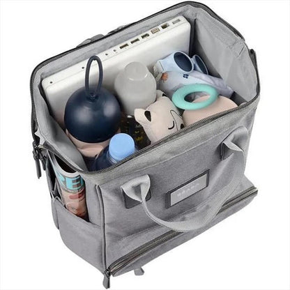 Beaba Wellington Backpack Diaper Bag Heather Grey Tas Popok Bayi