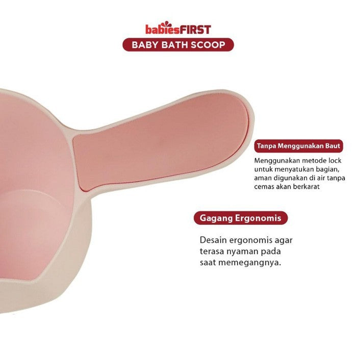 BabiesFirst Baby Bath Scoop Peach Pink Gayung Mandi Bayi