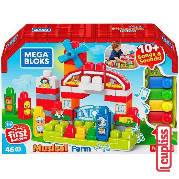 Fisher Price GCT50 Mega Bloks Musical Farm First Builders