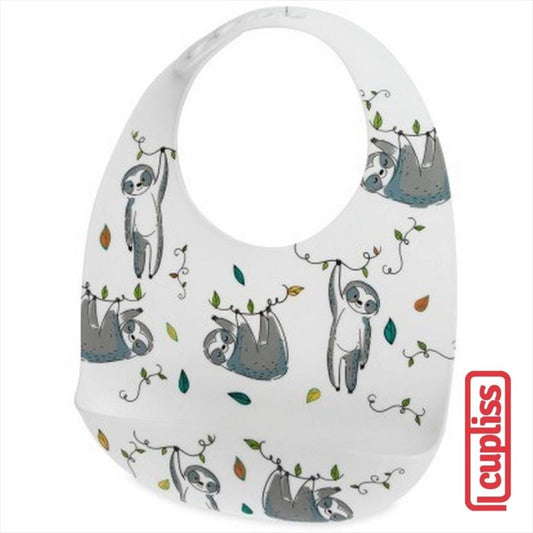 NUBY Silicone Bib 128808 Sloth Celemek Bayi