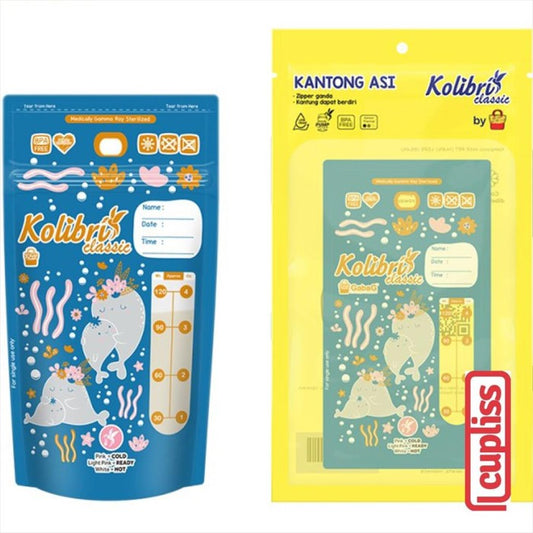 Gabag Kolibri Kantong ASI Classic 120ml Whale 30pcs