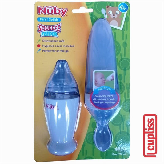 NUBY 124957 90 ml All Silicone Feeder Grey Botol