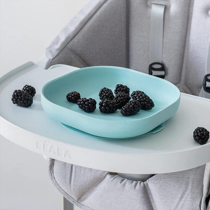 BEABA Silicone Suction Plate 122201 Blue Piring Makan Anak