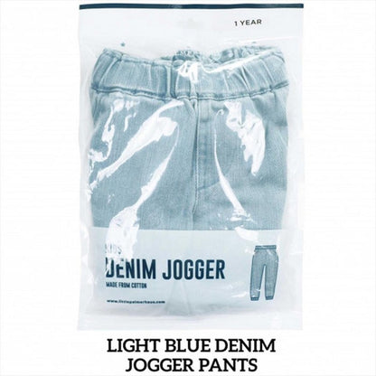 Light Blue Little Palmerhaus Jogger Denim Celana Anak