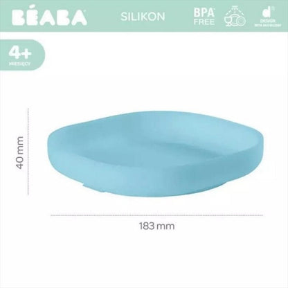 BEABA Silicone Suction Plate 122201 Blue Piring Makan Anak