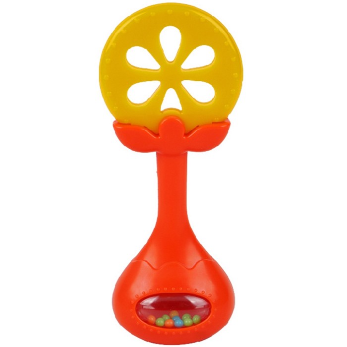 IQAngel Rattle Teether Toy Orange Mainan gigitan Bayi