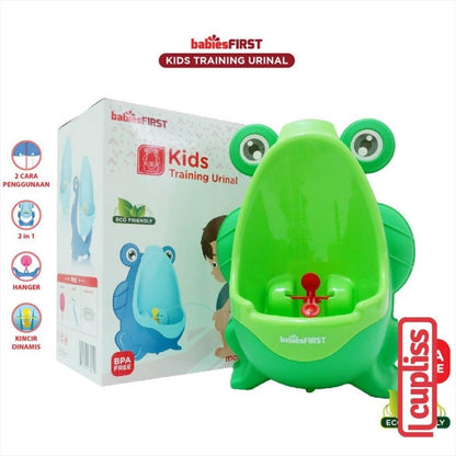 BabiesFIRST Kids Training Urinal 2in1 Green Mini Toilet Anak Pispot