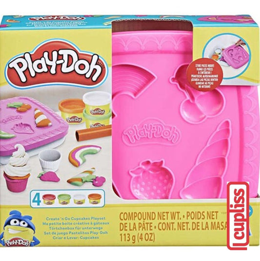 Play Doh Create n Go Cupcakes Playset Hasbro F7527 Playdoh Pink