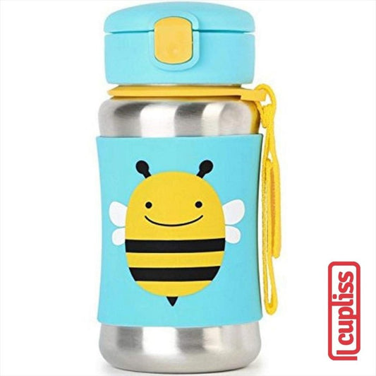 Skip Hop Zoo Stainless Straw Bottle 350 ml 113691 Bee Botol SkipHop