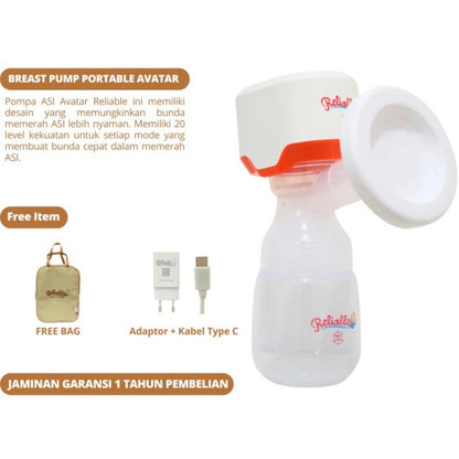 Reliable Breast Pump Electric Avatar 2.0 4 Mode 20 Level Pompa ASI Portable 9919