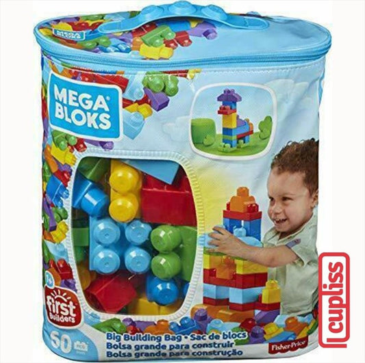Mega Bloks First Building DCH55 Big Building Bag 60 pcs Blue