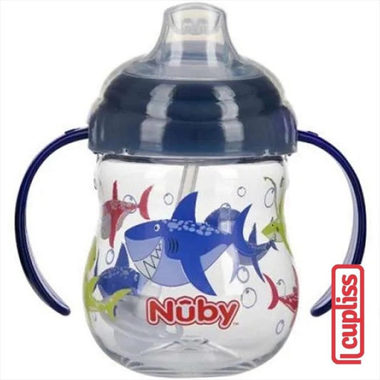 NUBY Tritan Spout 270ml Black Shark 270 ml Gelas Minum Anak