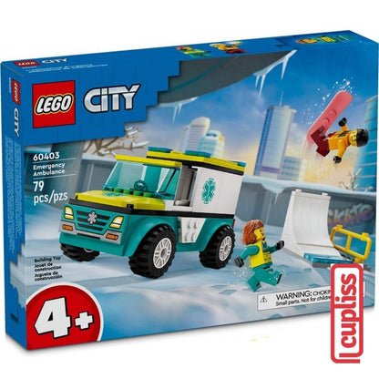 LEGO City 60403 Emergency Ambulance and Snowboarder