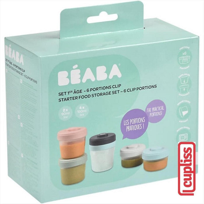 BEABA Food Meal Storage Starter Set 6 Wadah MPASI
