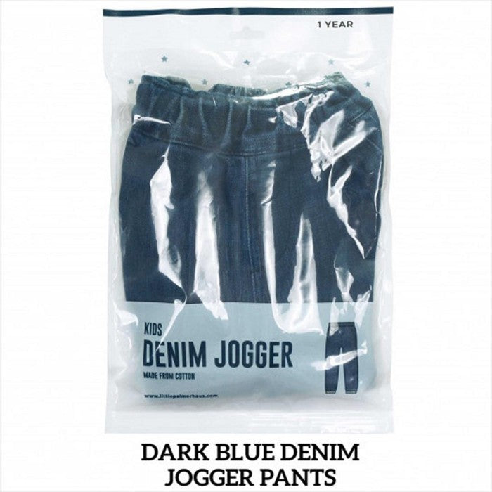 Dark Blue Little Palmerhaus Jogger Denim Celana Anak
