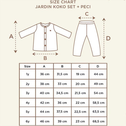 Cuband Sand Little Palmerhaus Jardin Koko Set n Peci Baju Koko Anak
