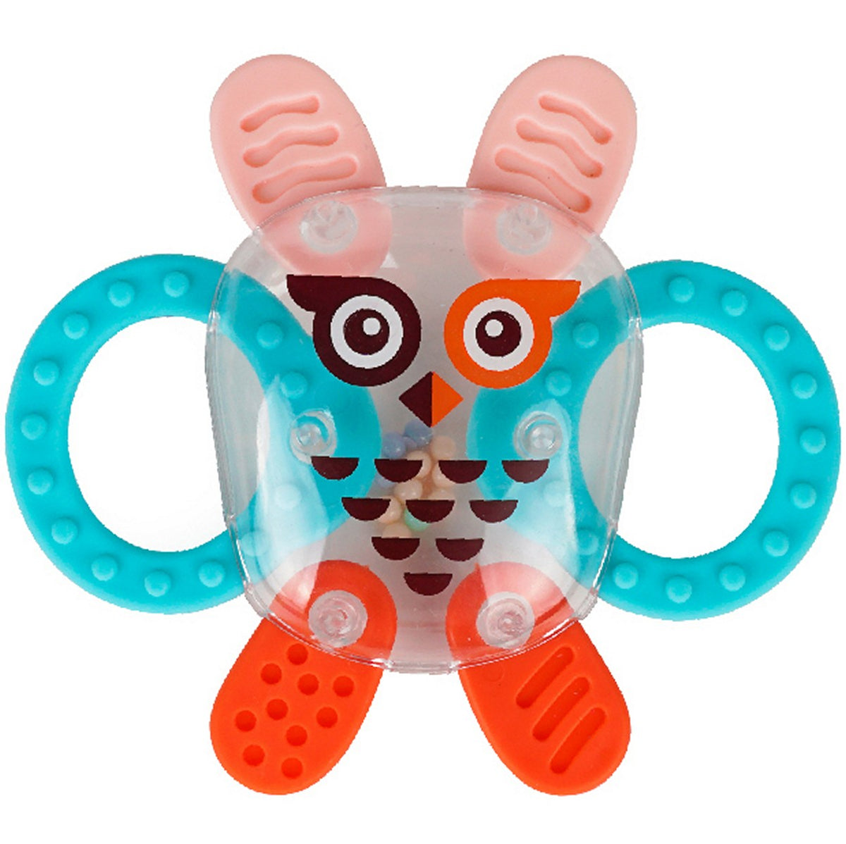 IQAngel Rattle Teether Toy Owl Blush Mainan gigitan Bayi