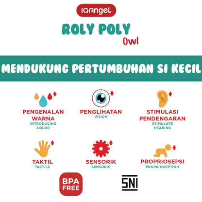 IQANGEL Roly Poly Owl Toys IQ0202 Mainan Kerincingan Anak IQ Angel