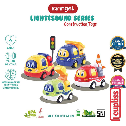 IQANGEL Light & Sound Construction Truck Toys IQMS1029 Mainan Anak IQ Angel