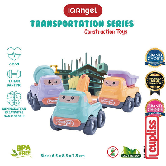 IQANGEL Construction  Truck Toys IQ60B-1 Mainan Anak IQ Angel