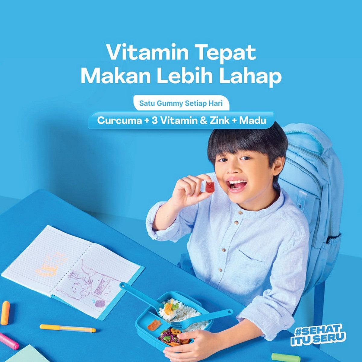 YOUVIT Multivitamin Gummy Curcuma Vitamin Anak 7 Days Zink Madu Nafsu Makan