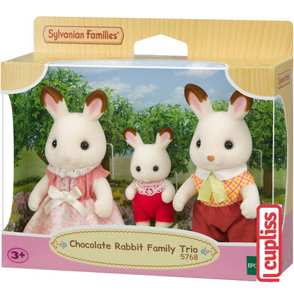 EPOCH Sylvanian Families 5768 Chocolate Rabbit Family Trio Figure