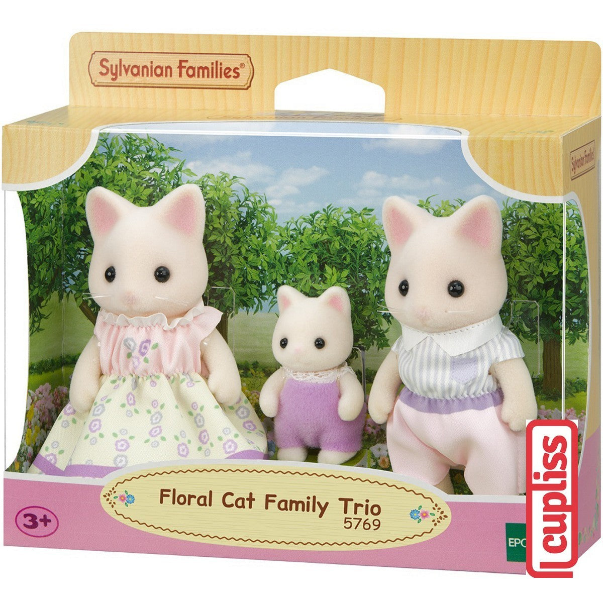 EPOCH Sylvanian Families 5769 Floral Cat Family Trio Figure